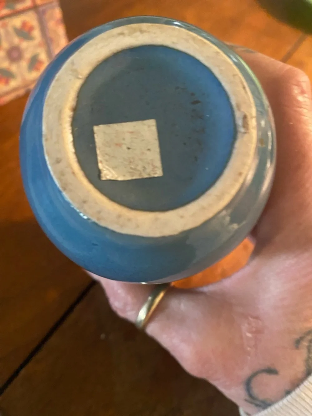 Vintage Blue Vase  Japan 7” - Picture 4 of 5